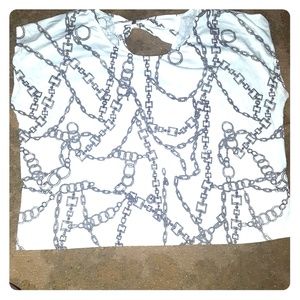Forever21 white chainlink plus size top 3x